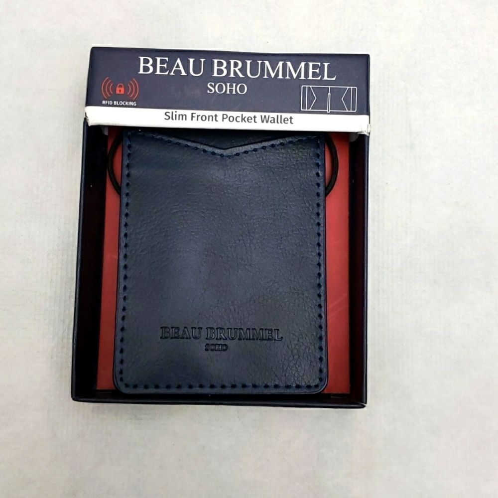 Beau Brummel Soho Money Clip Slim Pocket Wallet New